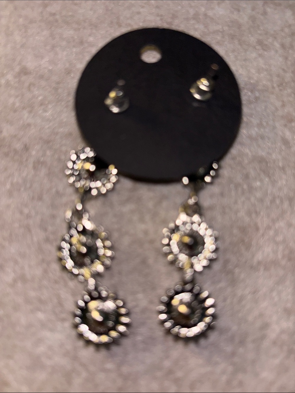 Iridescent Multi-Color Dangle Drop Earrings - Picture 3 of 4